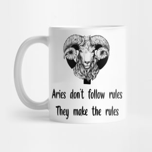 Funny Zodiacal quote sign Aries v2 Mug